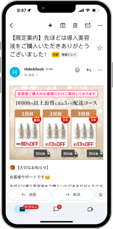 メール配信イメージ